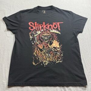 Slipnot Grim Reaper Black Graphic Band Rock Metal Tee for Men Size Large